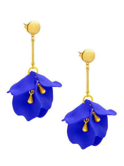 Flower Petal Resin Drop Earring