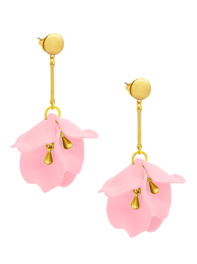 Flower Petal Resin Drop Earring