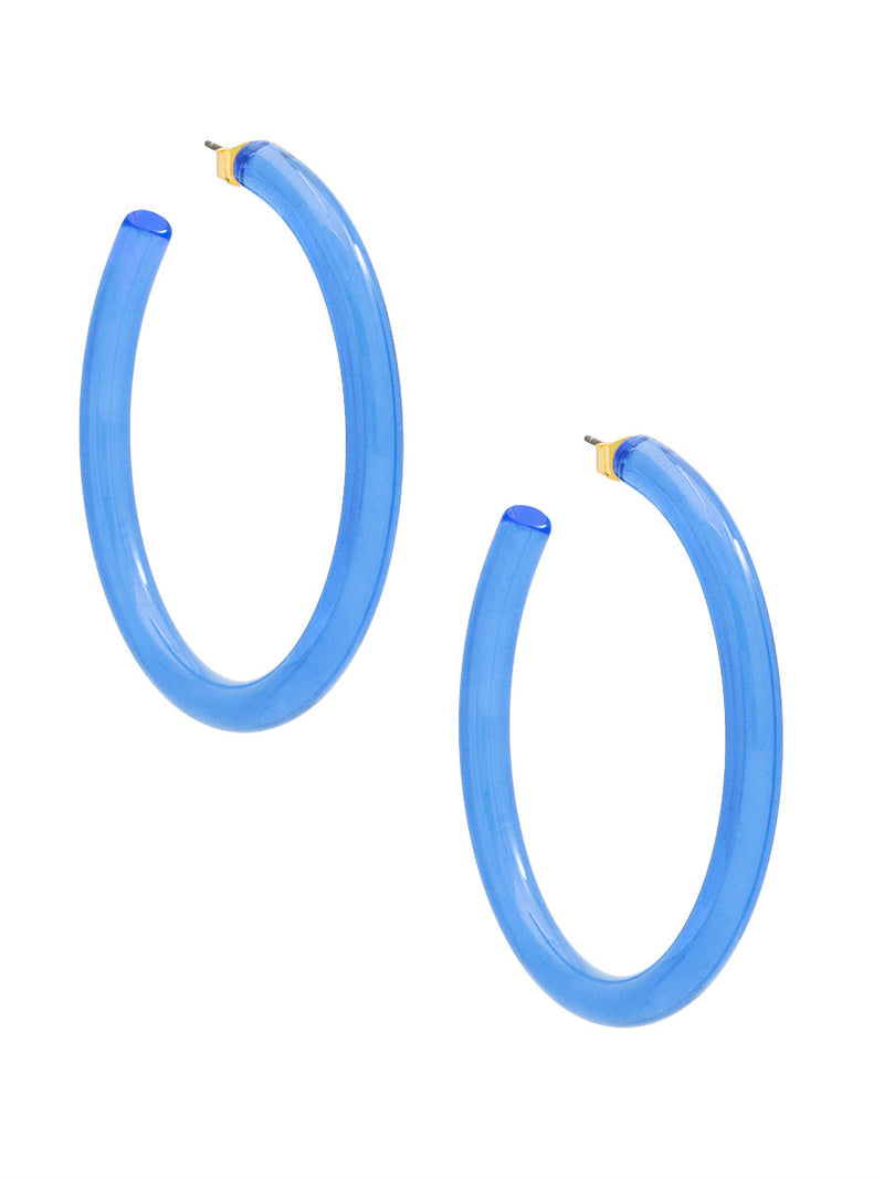 Large Lucite Open Hoop Earring