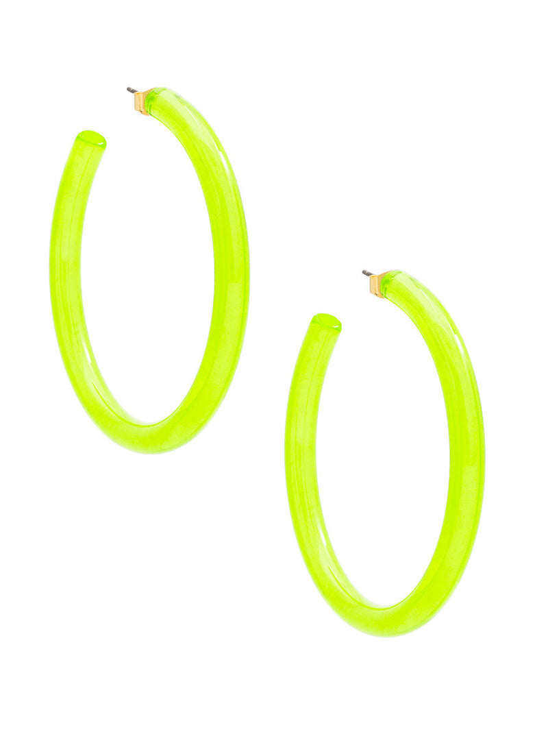 Large Lucite Open Hoop Earring