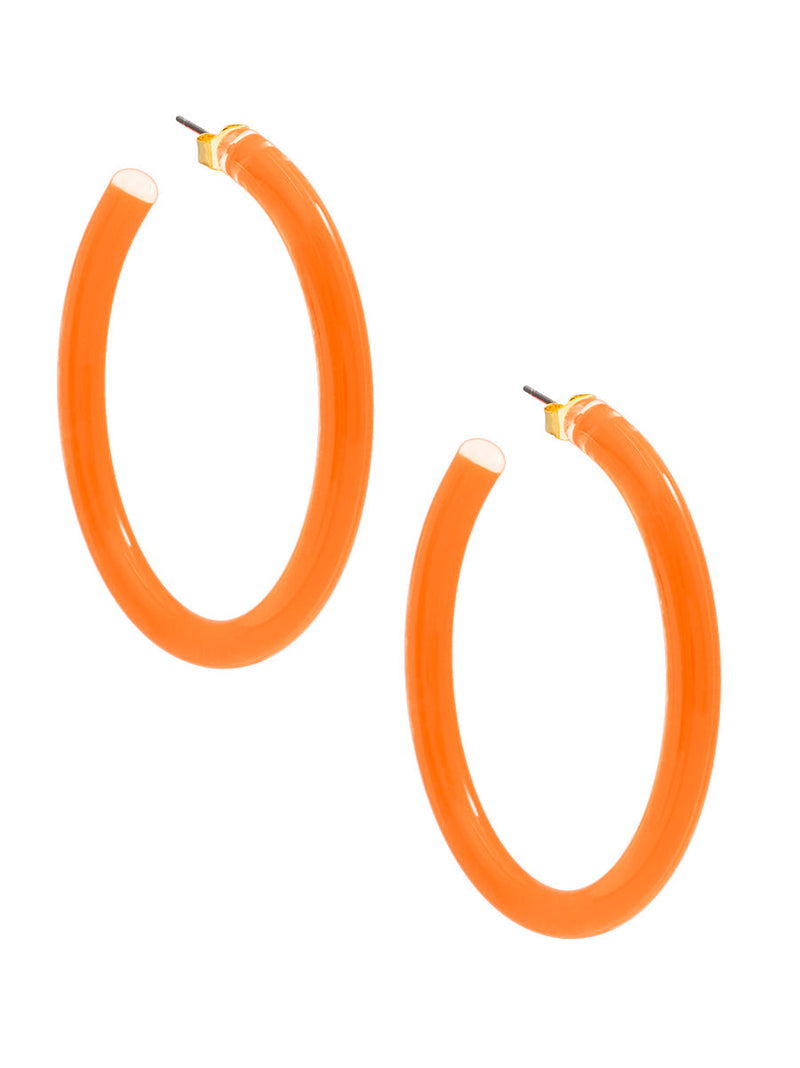 Large Lucite Open Hoop Earring