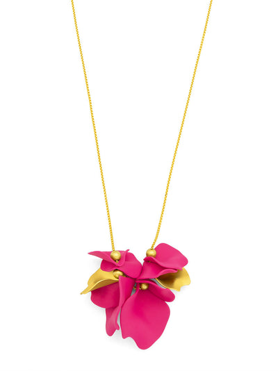 Flower Petal Long Necklace