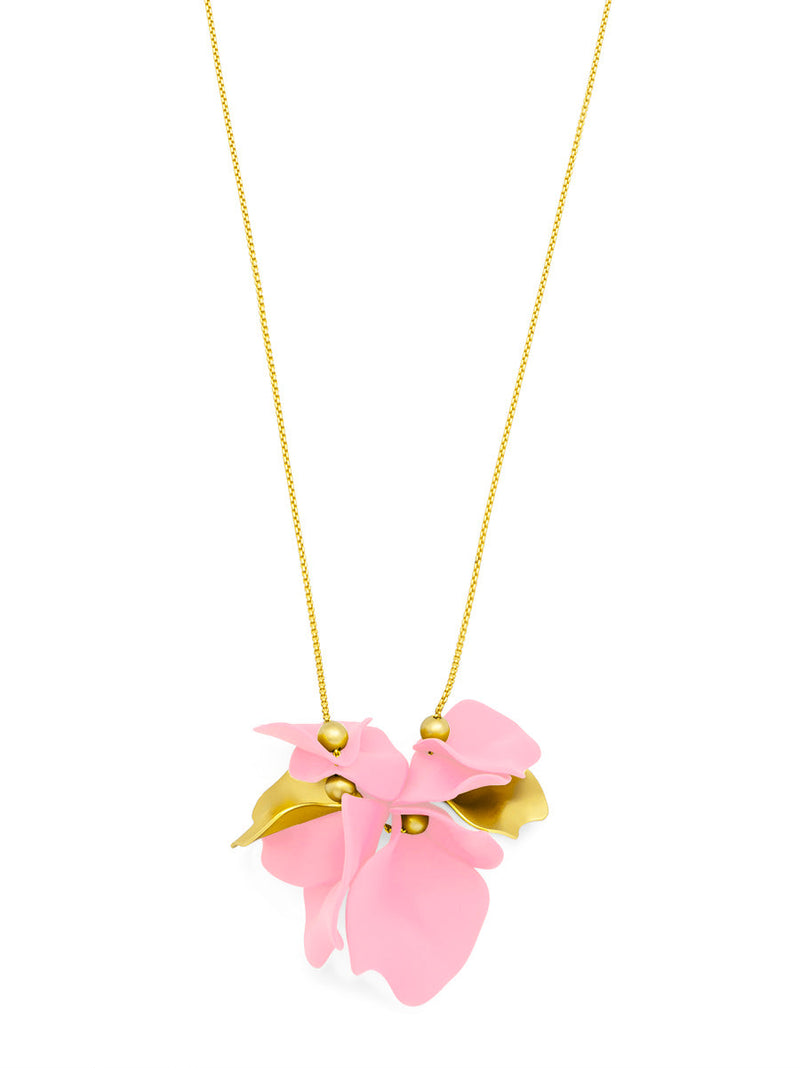 Flower Petal Long Necklace