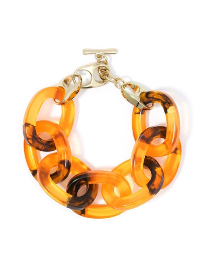 Linked Up Resin Bracelet - Orange