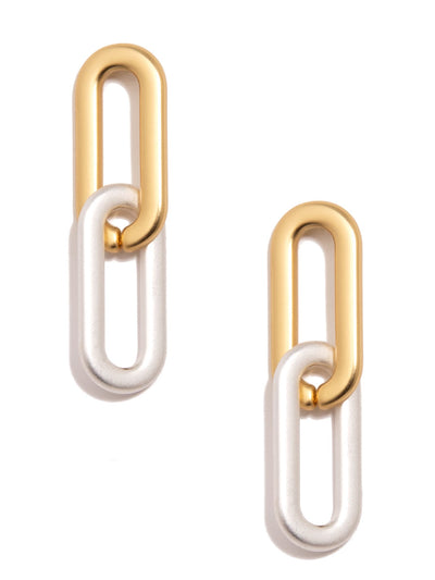 Plated Cable Link Earrings