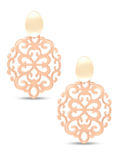 Modern Damask Pattern Resin Drop Earring