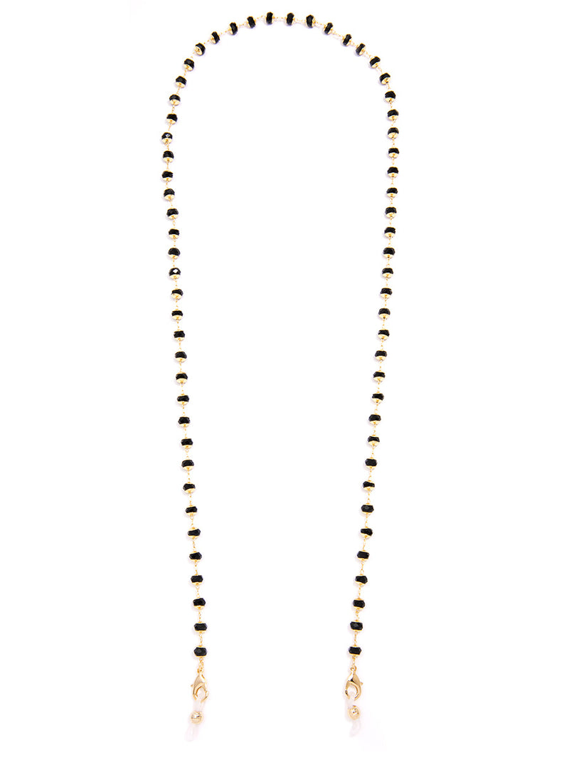 Crystal Eyeglass Chain - BLK
