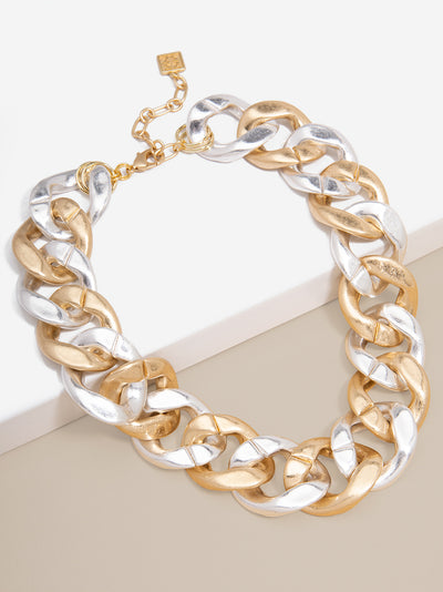 Matte Curb Chain Collar Necklace
